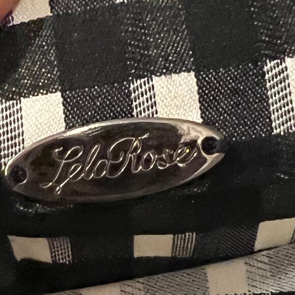 $1450 Lela Rose 14 Gingham Print Dress Fit & Flare - Picture 7 of 8